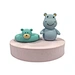 hippo and bear set natural latex bath toy